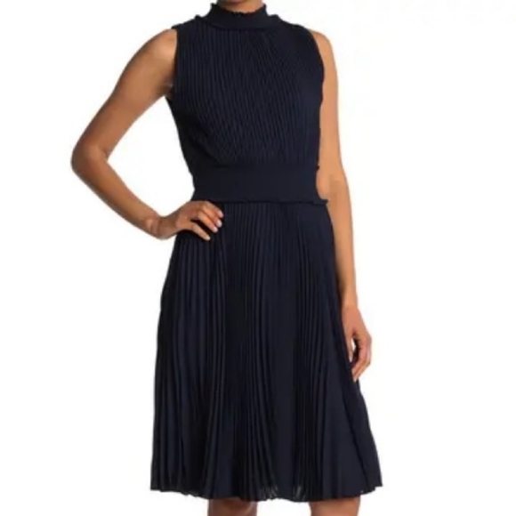 *1 Left!* NWT NANETTE LEPORE | Pleated Midi Dress - Picture 2 of 7